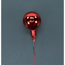 35MM Red Glass Balls With Wire (Lot of 1 Box - 72  Balls Per Box) SALE ITEM